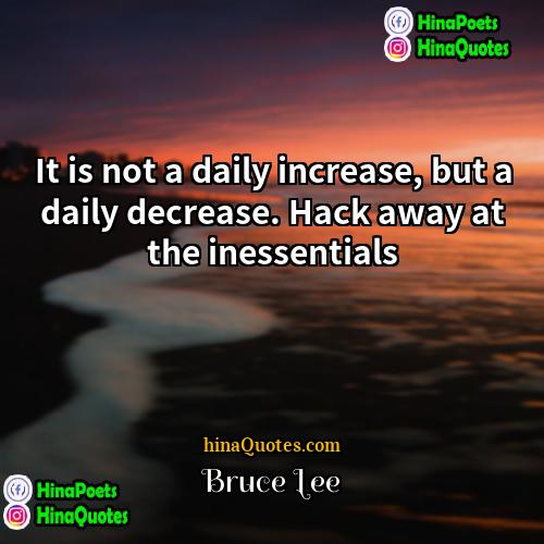 Bruce Lee Quotes | It is not a daily increase, but
